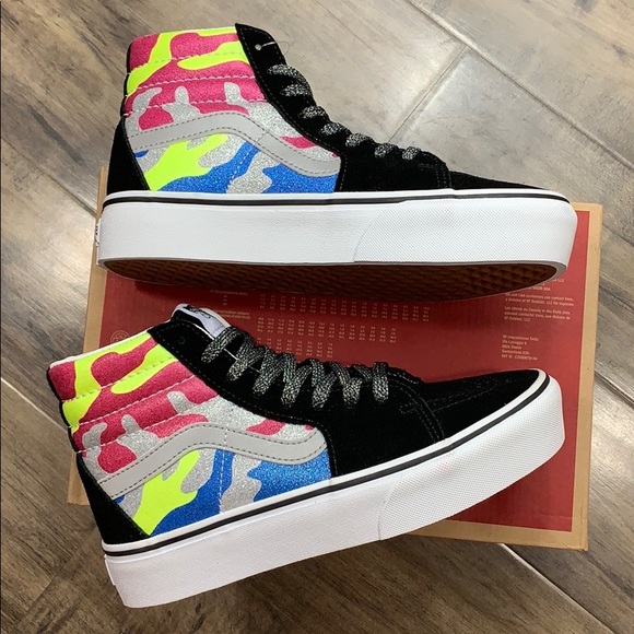 VANS Sk-8-HI PLATFORM 2 After Dark CAMO/Trwht men’ - Picture 2 of 16